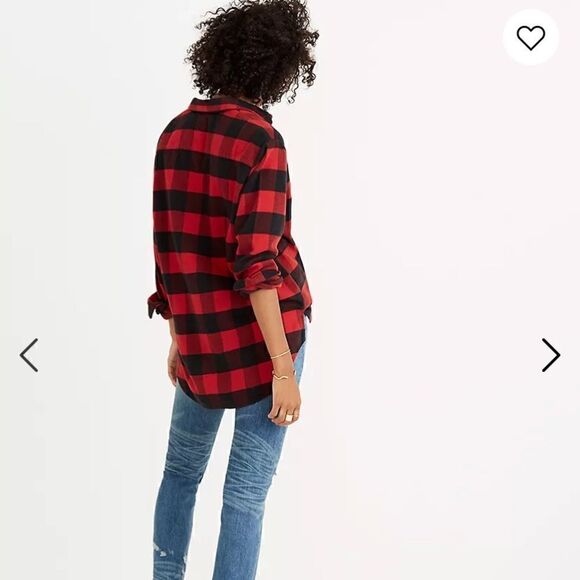 Madewell Flannel Oversized Ex-Boyfriend Shirt in Buffalo Check - Picture 3 of 9